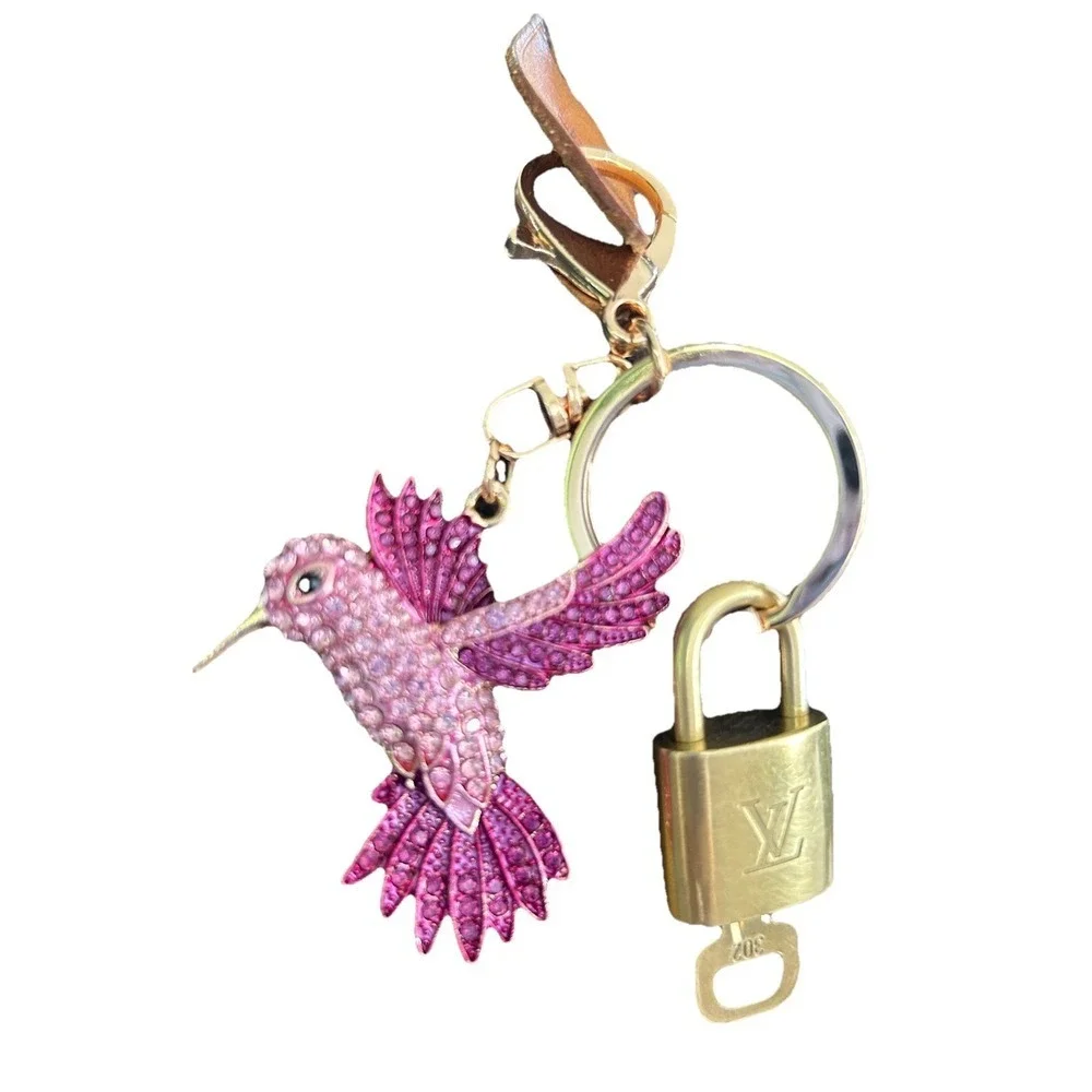 100% Auth Louis Vuitton Lock & Key with unbranded Bagcharm, Keycharm, Keychain
